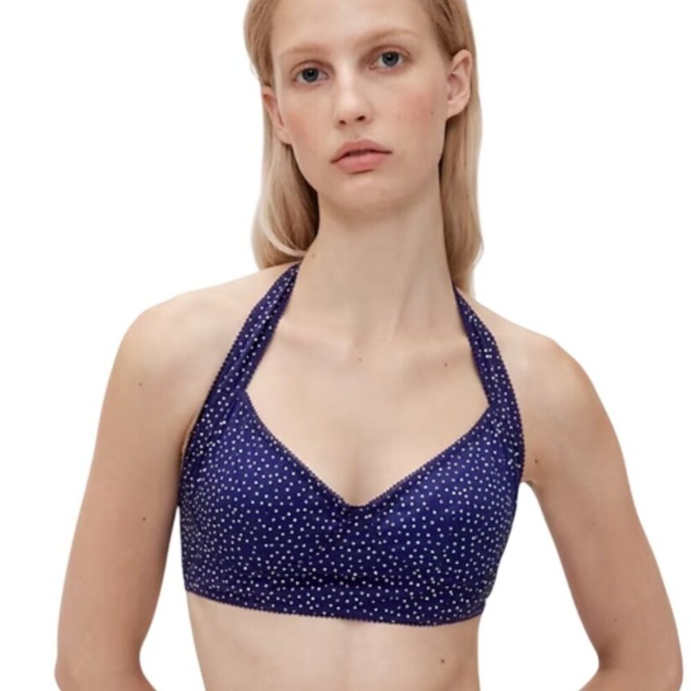 GapStudio Poplin Bralette Navy Polka Dots